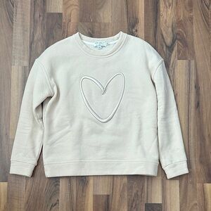 Mini Molly by Molly Bracken cream colour crewneck with embroidered heart